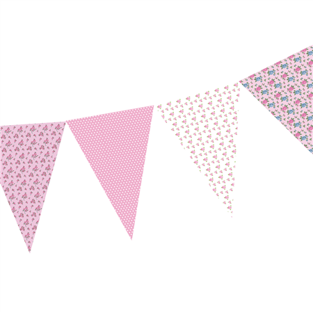 Banderín patchwork rosa